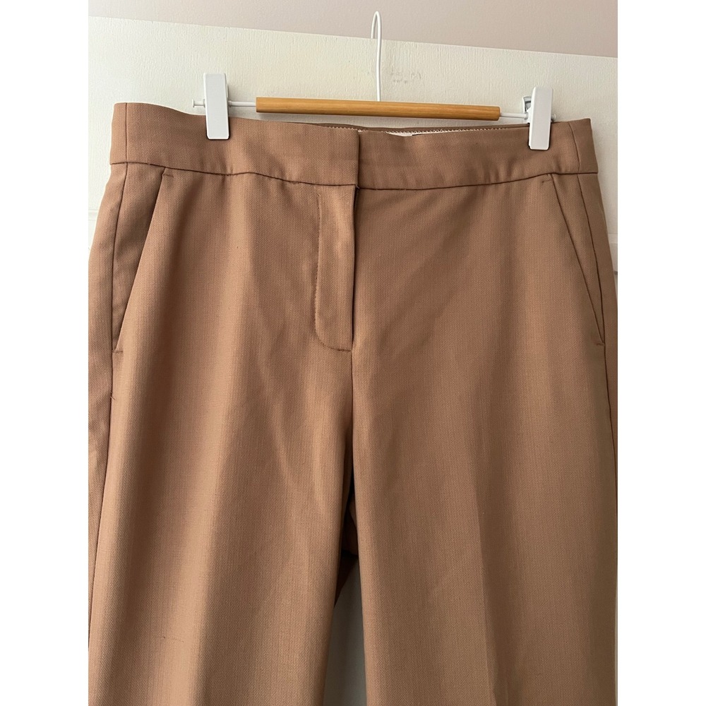 J.Crew Womens Brown Italian Fabric Nova Fides Herringbone Pants Wool Blend 6 - Picture 2 of 10